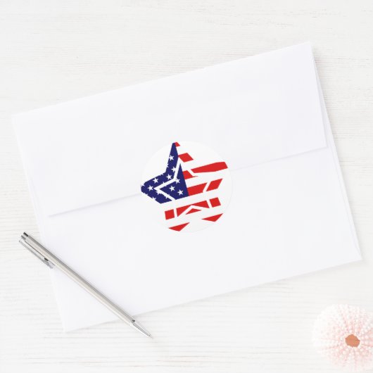 American Flag Star Stickers (Umschlag)