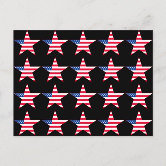 American Flag Stars Postkarte (Vorderseite)