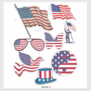American Flag Stars Streifen Patriotische Kunst Aufkleber