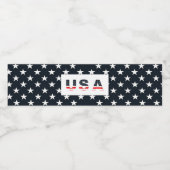 American Flag Stars Wasserflaschenetikett (Einzelnes Label)
