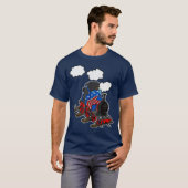 American Flag Steam Train 4. Juli USA Bahn T-Shirt (Vorne ganz)