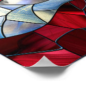 American Flag Stected Glass Poster (Ecke)
