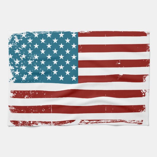 American Flag Sterne Streifen rot-blau Handtuch (Horizontal)