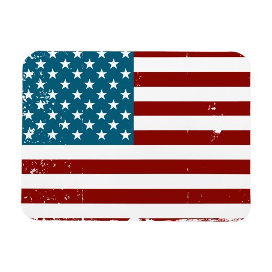 American Flag Sterne Streifen rot-blau Magnet (Horizontal)