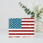 American Flag Sterne Streifen rot-blau Postkarte (Stehend Vorderseite)