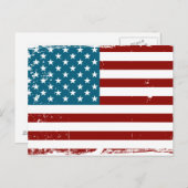 American Flag Sterne Streifen rot-blau Postkarte (Vorne/Hinten)