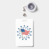 American Flag Sternexplosion Fireworks 4. Juli Ausweis (Vorderseite mit Ausziehbar)