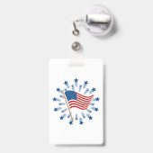 American Flag Sternexplosion Fireworks 4. Juli Ausweis (Rückseite mit Ausziehbar)