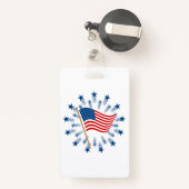 American Flag Sternexplosion Fireworks 4. Juli Ausweis (Rückseite mit Rechteck)