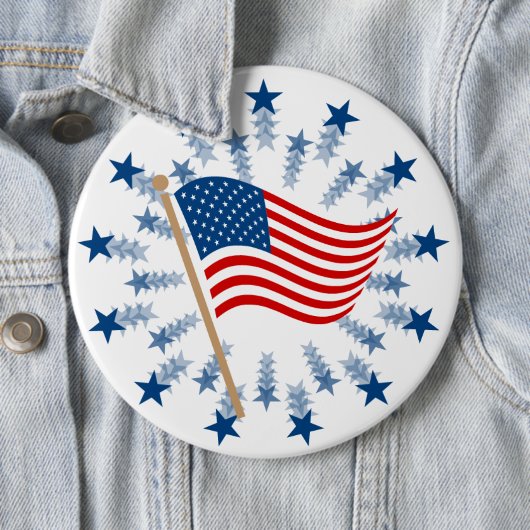 American Flag Sternexplosion Fireworks 4. Juli Button (Beispiel)