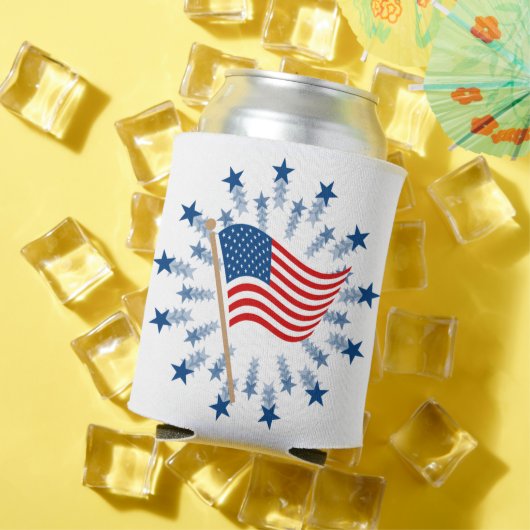 American Flag Sternexplosion Fireworks 4. Juli Dosenkühler (In Situ Sommer)