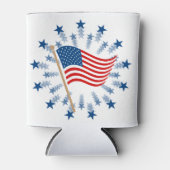 American Flag Sternexplosion Fireworks 4. Juli Dosenkühler (Vorderseite)