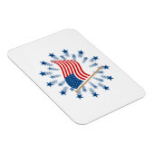 American Flag Sternexplosion Fireworks 4. Juli Magnet (Rechte Seite)