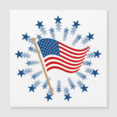 American Flag Sternexplosion Fireworks 4. Juli Magnetkarte (Vorderseite)