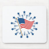 American Flag Sternexplosion Fireworks 4. Juli Mousepad (Vorne)