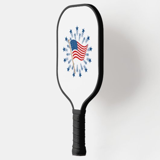 American Flag Sternexplosion Fireworks 4. Juli Pickleball Schläger (Links)