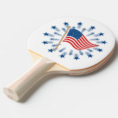 American Flag Sternexplosion Fireworks 4. Juli Tischtennis Schläger (Vorderseite)