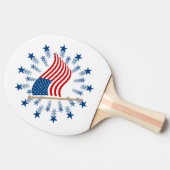American Flag Sternexplosion Fireworks 4. Juli Tischtennis Schläger (Seitenansicht)