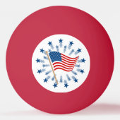 American Flag Sternexplosion Fireworks 4. Juli Tischtennisball (Rückseite)