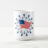 American Flag Sternexplosion Fireworks 4. Juli Verwandlungstasse (Zentrum)