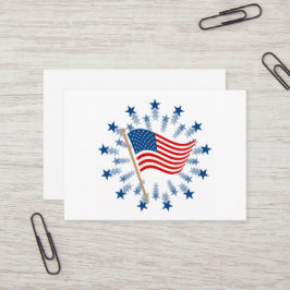American Flag Sternexplosion Fireworks 4. Juli Visitenkarte