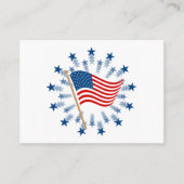 American Flag Sternexplosion Fireworks 4. Juli Visitenkarte (Vorderseite)