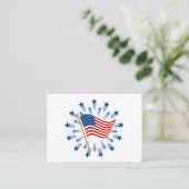 American Flag Sternexplosion Fireworks 4. Juli Visitenkarte (Stehend Vorderseite)