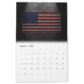 American Flag Stone Textur Kalender (Feb 2027)