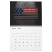 American Flag Stone Textur Kalender (Jan 2027)