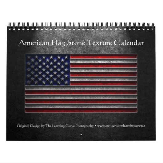 American Flag Stone Textur Kalender (Titelbild)