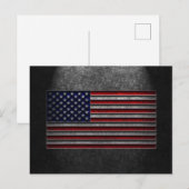 American Flag Stone Texture Ankündigungspostkarte (Vorne/Hinten)