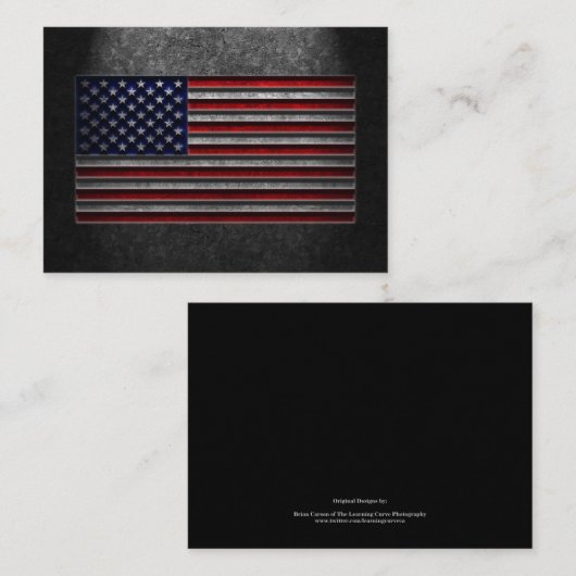 American Flag Stone Texture Begleitkarte (Vorne/Hinten)