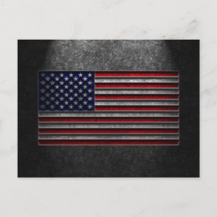 American Flag Stone Texture Einladungspostkarte