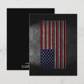 American Flag Stone Texture Feiertagskarte (Vorne/Hinten)