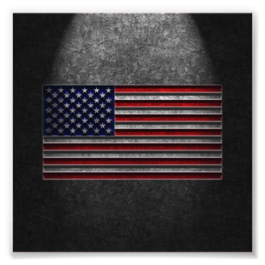 American Flag Stone Texture Fotodruck (Vorne)