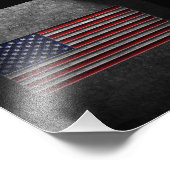 American Flag Stone Texture Fotodruck (Ecke)