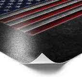 American Flag Stone Texture Fotodruck (Ecke)