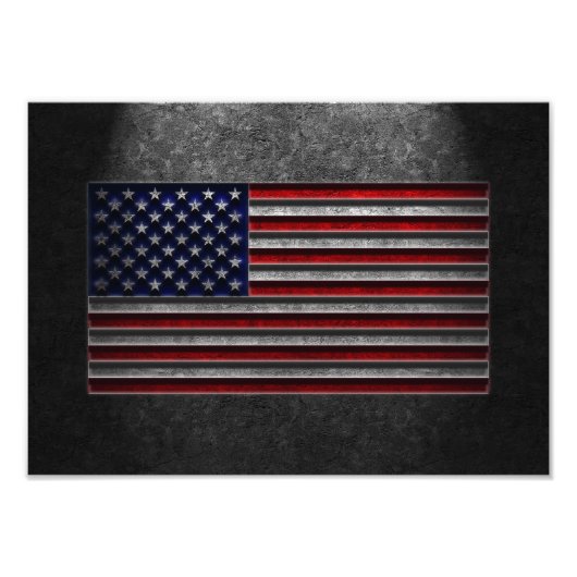 American Flag Stone Texture Fotodruck (Vorne)