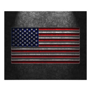 American Flag Stone Texture Fotodruck