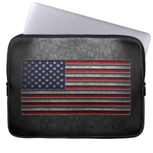 American Flag Stone Texture Laptopschutzhülle