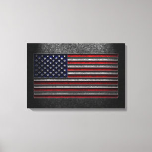 American Flag Stone Texture Leinwanddruck
