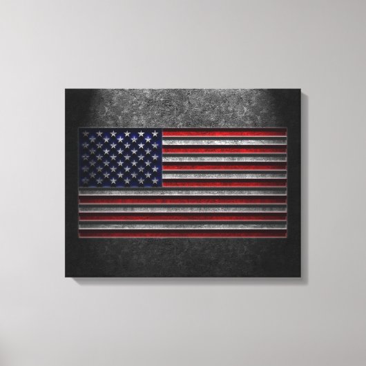 American Flag Stone Texture Leinwanddruck (Vorderseite)