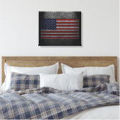 American Flag Stone Texture Leinwanddruck (Insitu (Schlafzimmer))