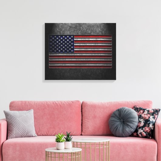 American Flag Stone Texture Leinwanddruck (Insitu (Wohnzimmer))