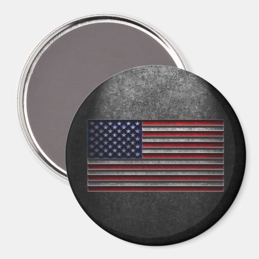 American Flag Stone Texture Magnet (Vorderseite/Rückseite)