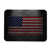 American Flag Stone Texture Magnet (Horizontal)