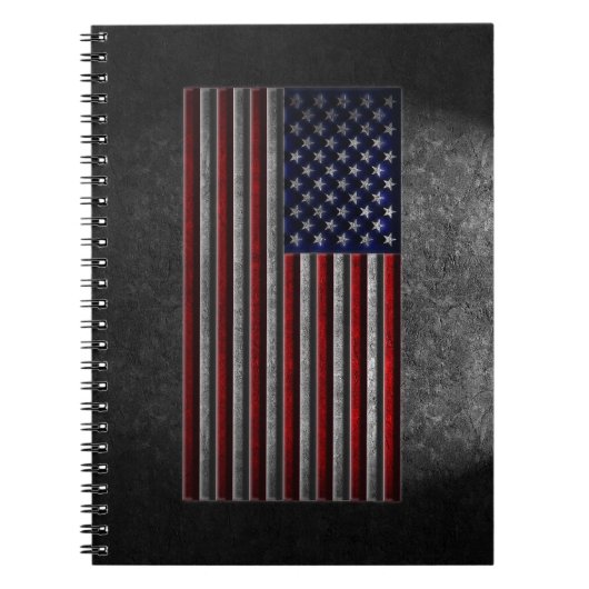 American Flag Stone Texture Notizblock (Vorderseite)