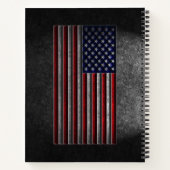 American Flag Stone Texture Notizblock (Rückseite)