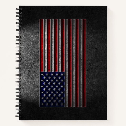 American Flag Stone Texture Notizblock (Vorderseite)