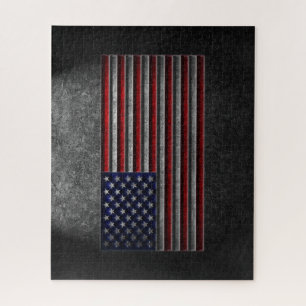 American Flag Stone Texture Puzzle